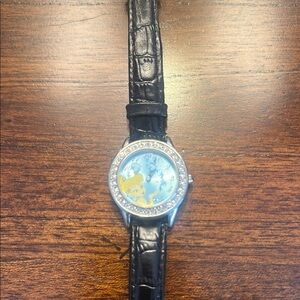 Disney vintage tinkerbell Women's Watch with Black Strap